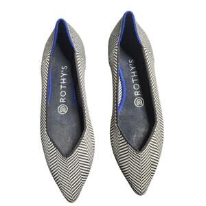 Rothy's The Point Cloud Grey Birdseye Knit Ballet Flats Size: 7.5